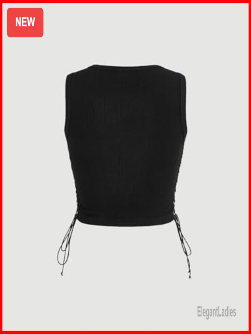 Sleeveless Ribbed Star Crop Tank Top Y2K Going Out Tops - Picture 4 of 7